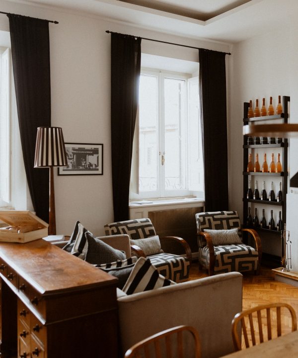 salotto degustazione a the apartment roma feudi di san gregorio