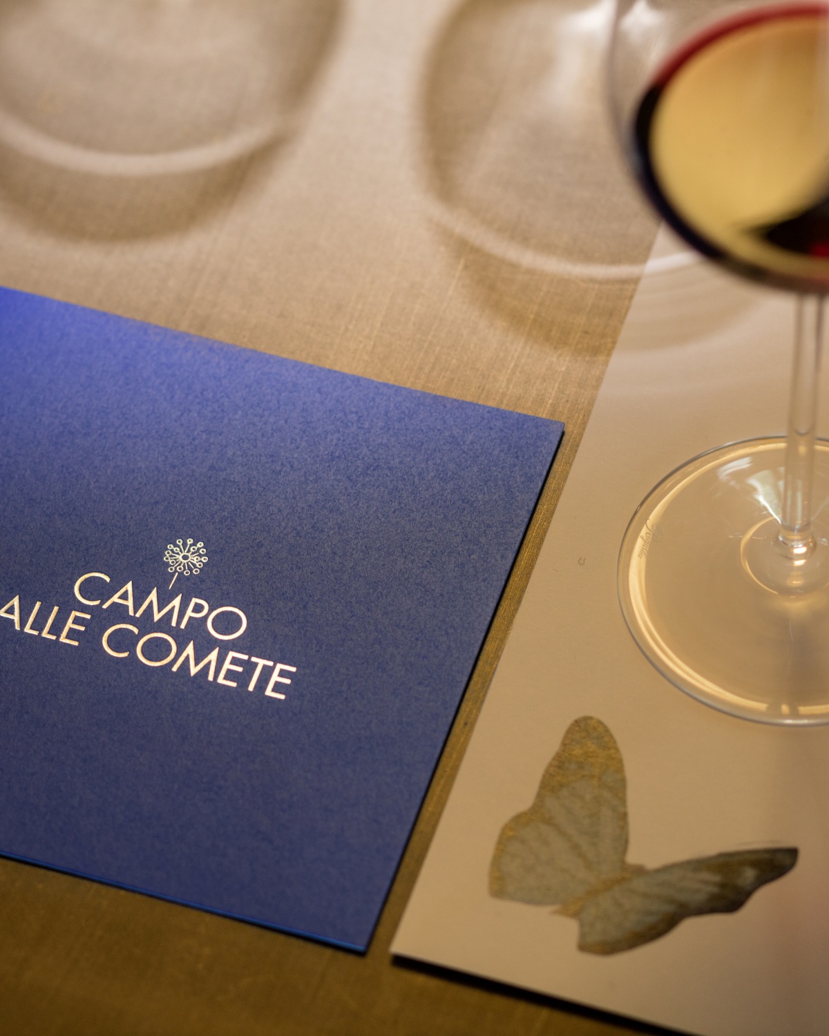 carta di degustazione campo alle comete